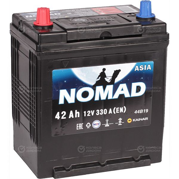 Автомобильный аккумулятор Nomad Asia 42 Ач прямая полярность B19R в Москве